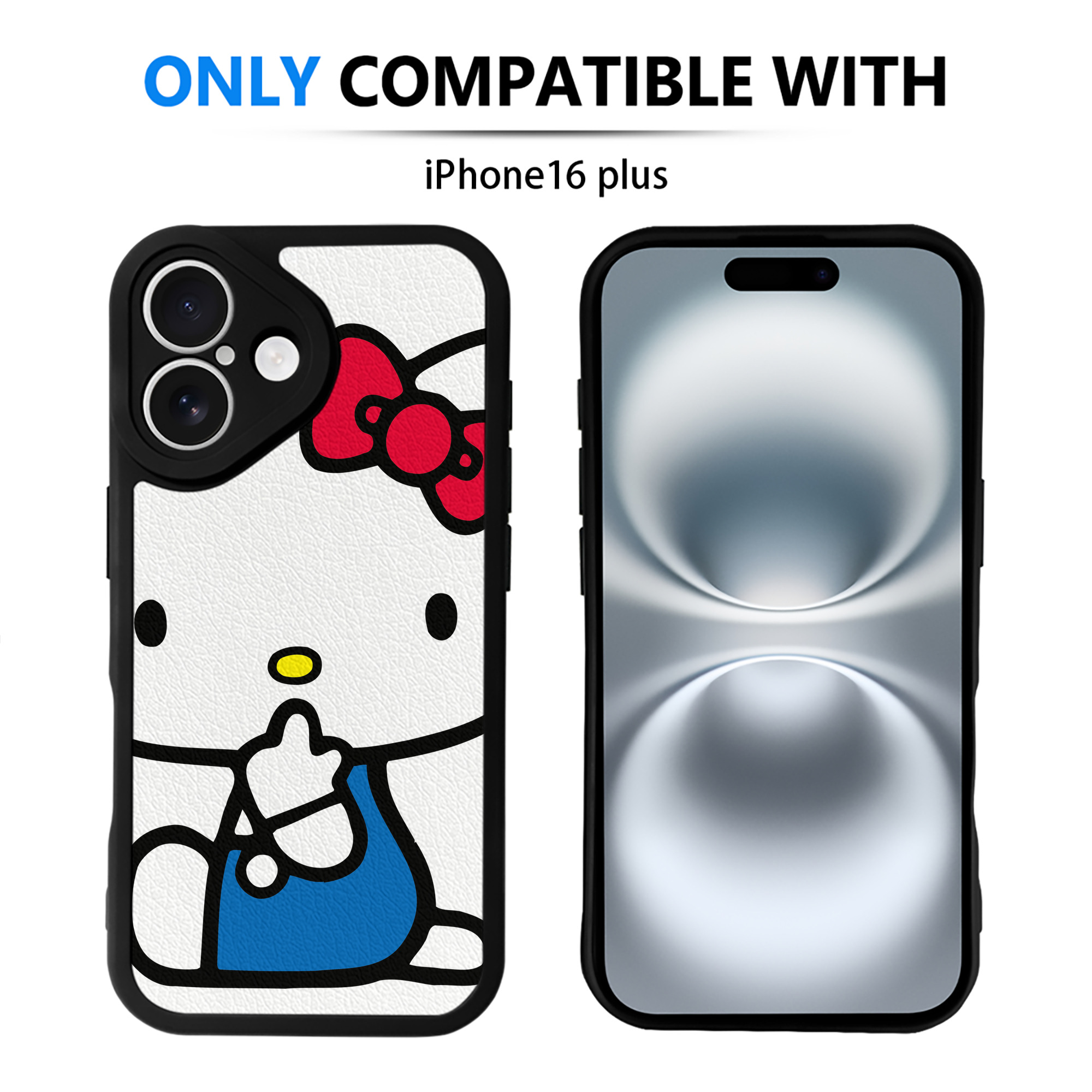 （画像用） Hello Kitty ハローキティ 【iPhone 16シリーズ対応】シリコンスマホケース（レザー調） 材質：シリコン